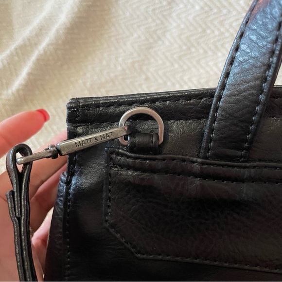 Matt & Nat Mulan Bag - Black - Drawstring Crossbody Purse With Top Handle - Picture 11 of 11